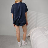 Washable Silk Tee Short Set